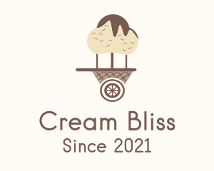 Ice Cream Cart  logo design