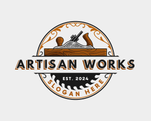 Planer Wood Carpentry logo design