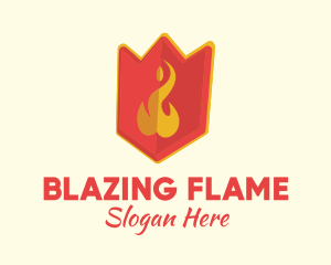 Medieval Fire Banner logo design