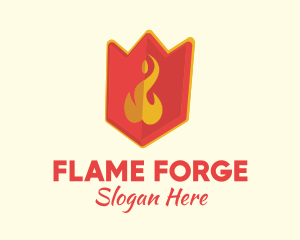 Medieval Fire Banner logo design