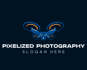 Quadcopter Arial Drone logo design