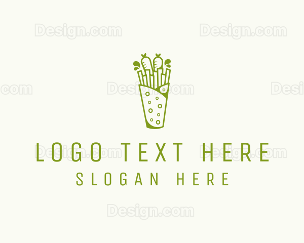 Vegetarian Burrito Snack Logo
