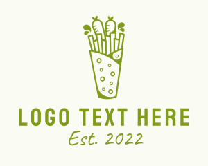 Vegetarian - Vegetarian Burrito Snack logo design