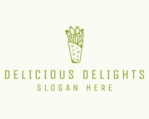 Vegetarian Burrito Snack logo design