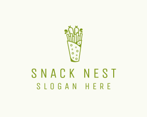 Vegetarian Burrito Snack logo design