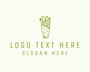 Vegetarian - Vegetarian Burrito Snack logo design
