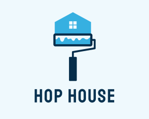 House Painting Roller logo design