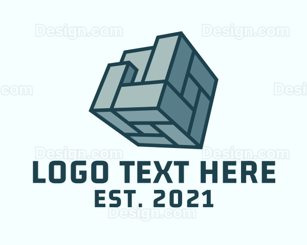 3D Engineering Cube Logo