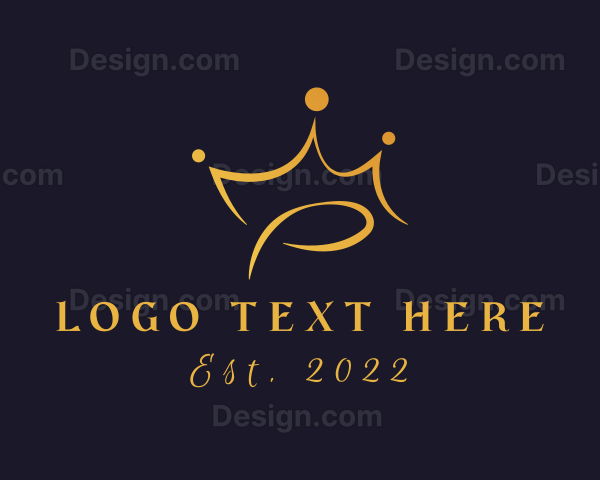 Elegant Golden Crown Logo