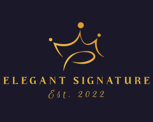 Elegant Golden Crown  logo design