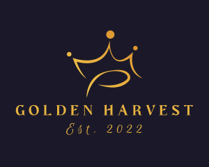 Elegant Golden Crown  logo design