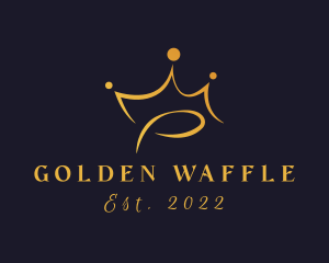 Elegant Golden Crown  logo design