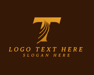 Generic Swoosh Business Letter T Logo