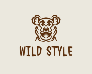 Wild Grizzly Bear  logo design