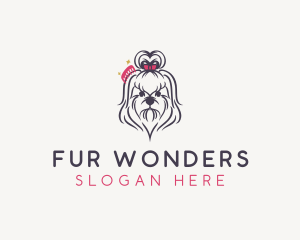Pet Dog Grooming logo
