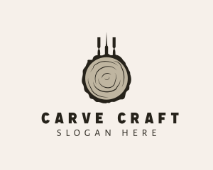 Lumber Wood Carving Tools logo design