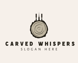 Lumber Wood Carving Tools logo design