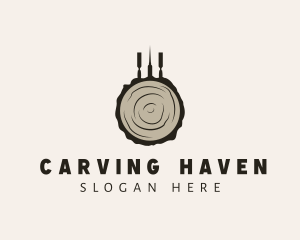 Lumber Wood Carving Tools logo design