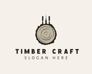 Lumber Wood Carving Tools logo design