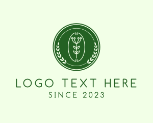 Flower Plant Badge logo