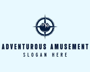 Adventure Mountain Compass logo design