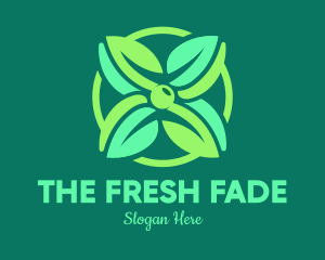 Green Mint Flower logo design