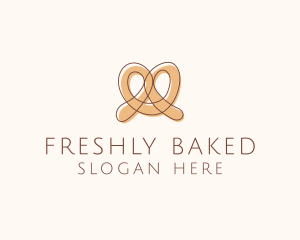 Brown Pretzel Line Art logo