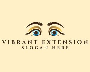 Gold Eyeshadow Eyebrow logo design