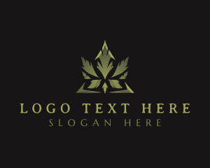 Organic Marijuana Leaf logo