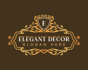 Floral Decoration Crest logo design