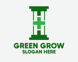 Green Hospital Pillar  logo design