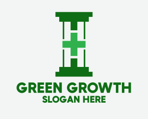 Green Hospital Pillar  logo design