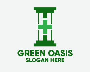 Green Hospital Pillar  logo design