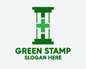 Green Hospital Pillar  logo design