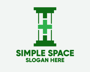 Green Hospital Pillar  logo design