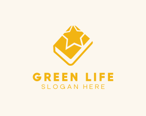 Green Star Book logo design