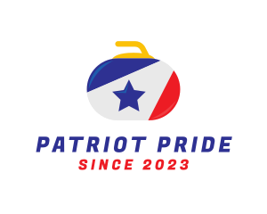 Patriot Ice Curling logo design