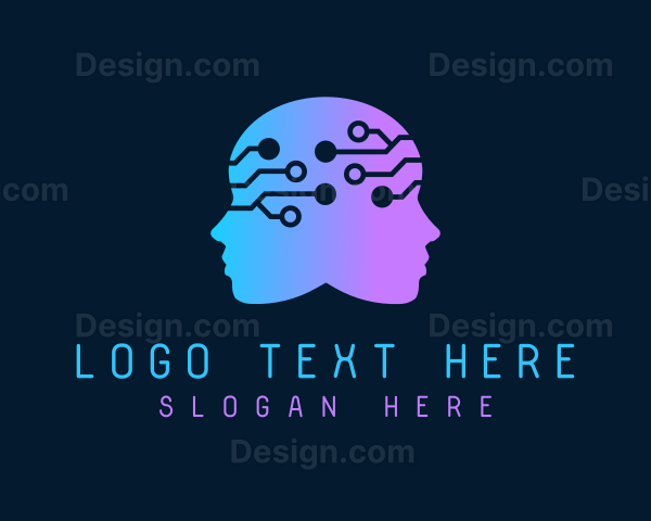 Gradient Human Mind Tech Logo