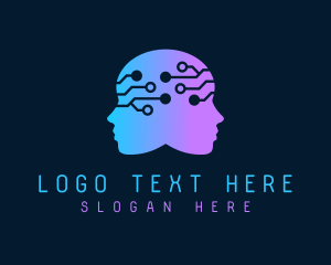 Gradient Human Mind Tech Logo