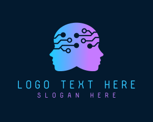 Company - Gradient Human Mind Tech logo design