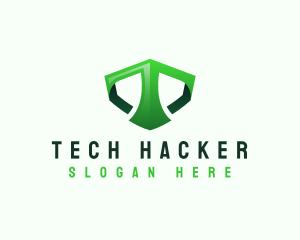 Shield Tech Digital Letter T logo design