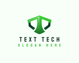 Shield Tech Digital Letter T logo design