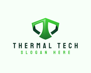 Shield Tech Digital Letter T logo design