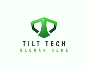 Shield Tech Digital Letter T logo design