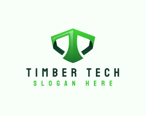 Shield Tech Digital Letter T logo design