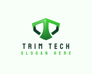 Shield Tech Digital Letter T logo design