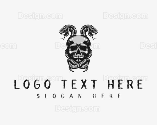 Head Skull Snake Logo