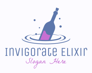 Floating Liquor Bottle  logo