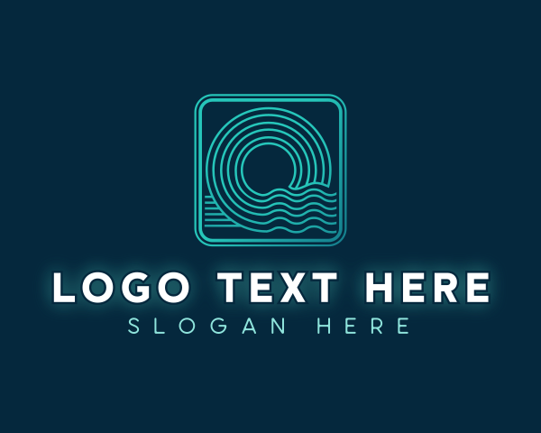 Ocean Aqua Waves logo