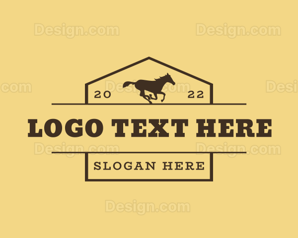 Western Rodeo Horse Business Logo